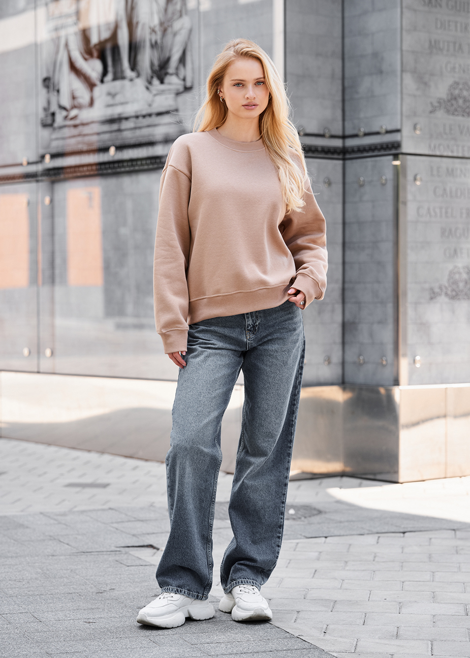 Bluză de trening de damă Staff lay beige oversize fleece