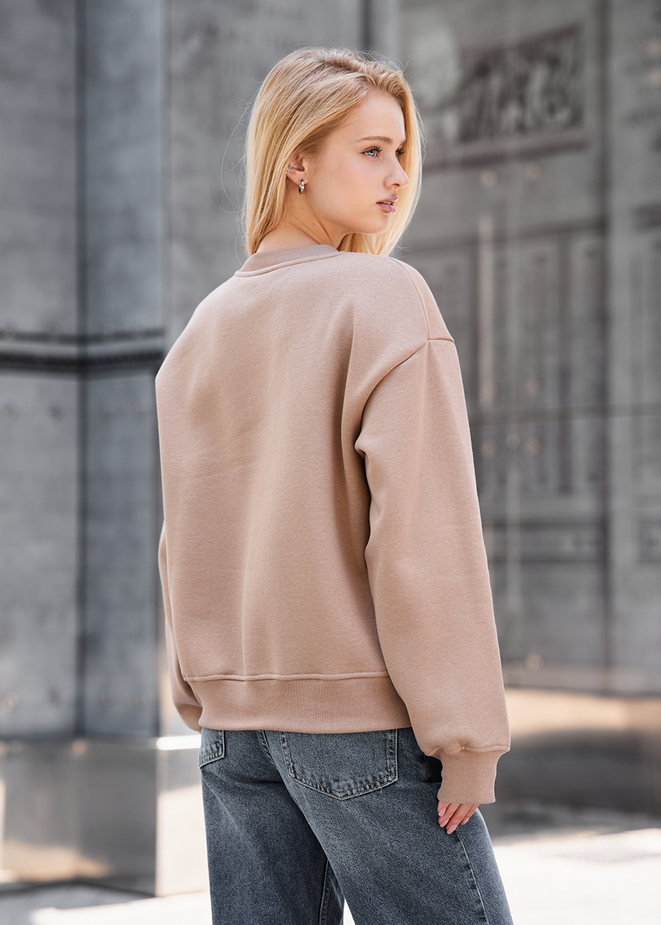 Bluză de trening de damă Staff lay beige oversize fleece