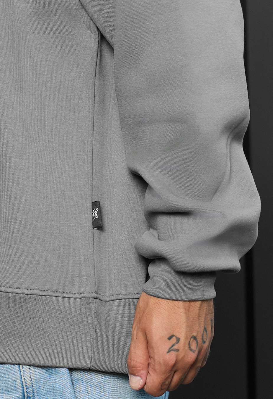 Bluză de trening Staff gray oversize fleece