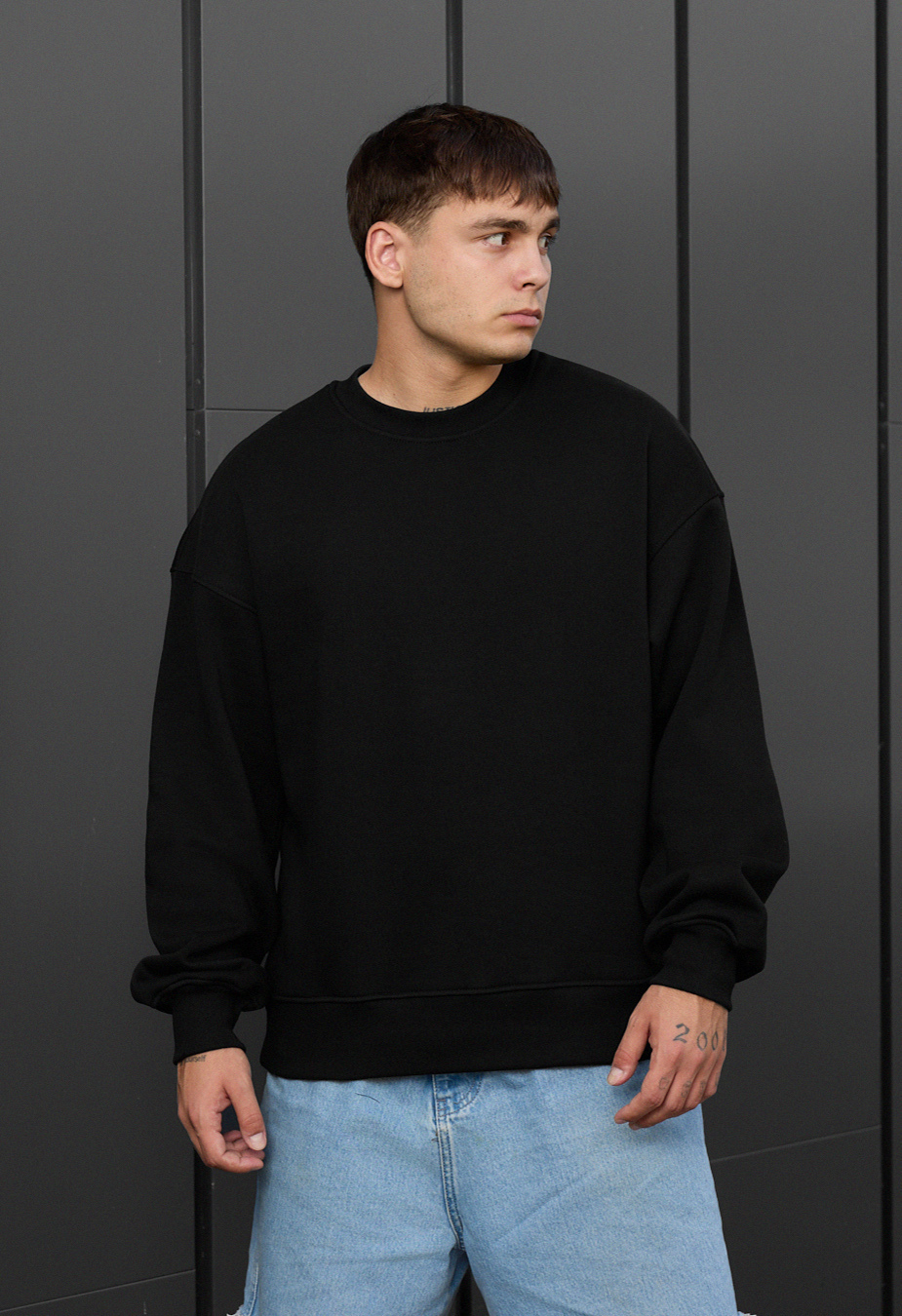 Bluză de trening Staff black oversize fleece