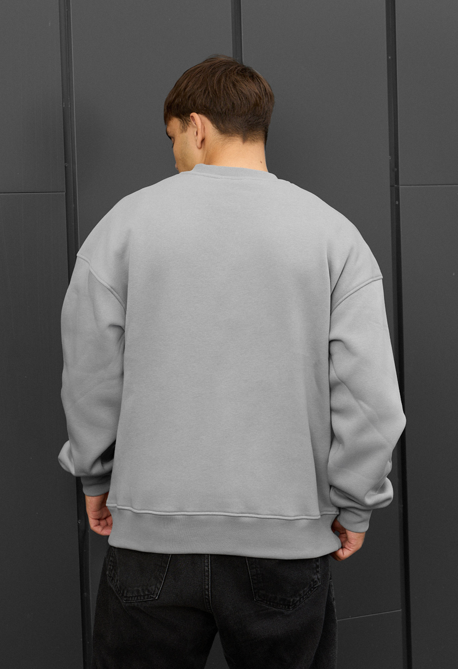 Bluză de trening Staff gray oversize fleece