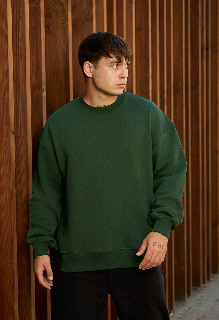 Bluză de trening Staff green oversize fleece