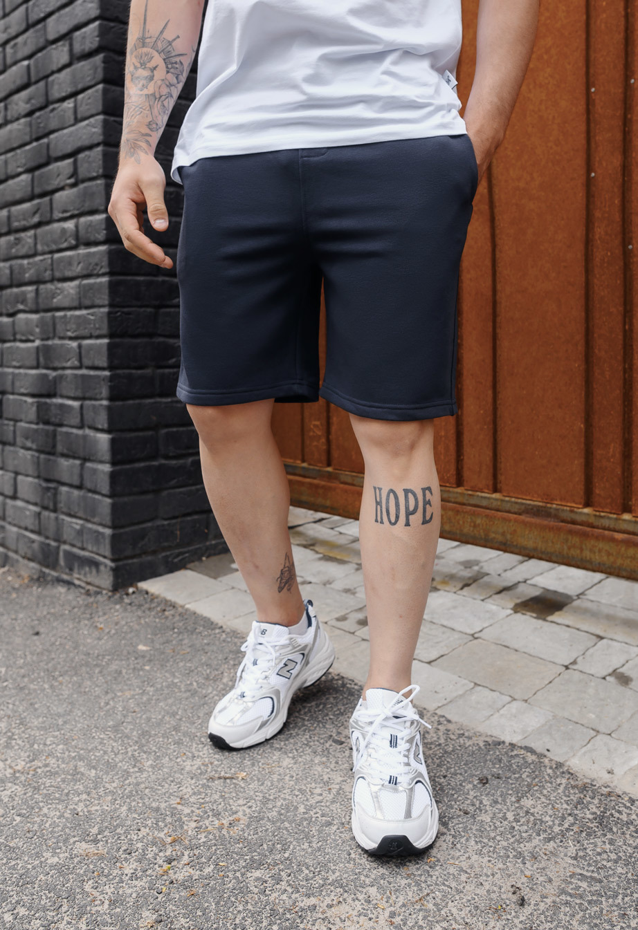Pantaloni scurți tricotați Staff navy