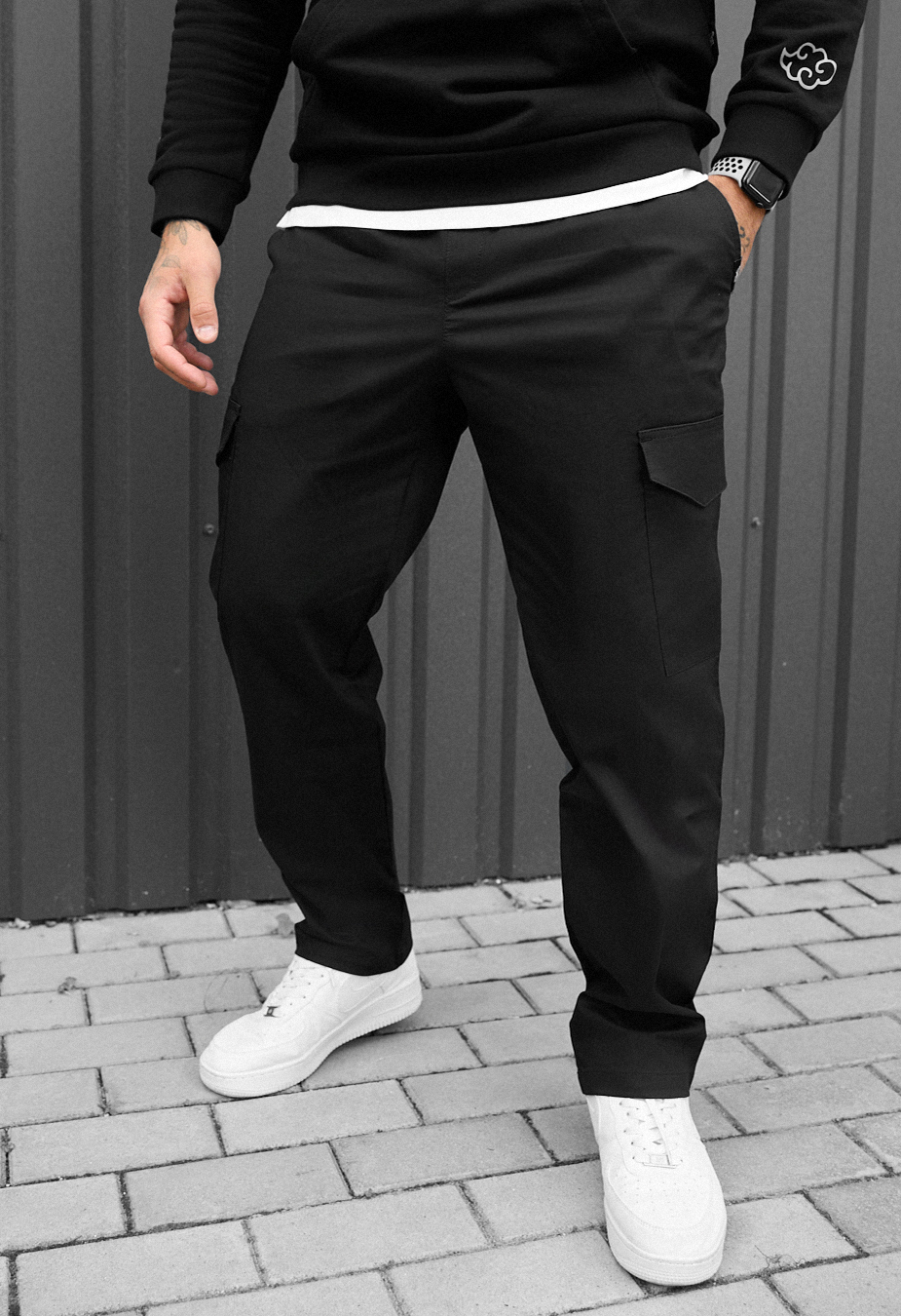 Pantaloni Staff cargo kas black