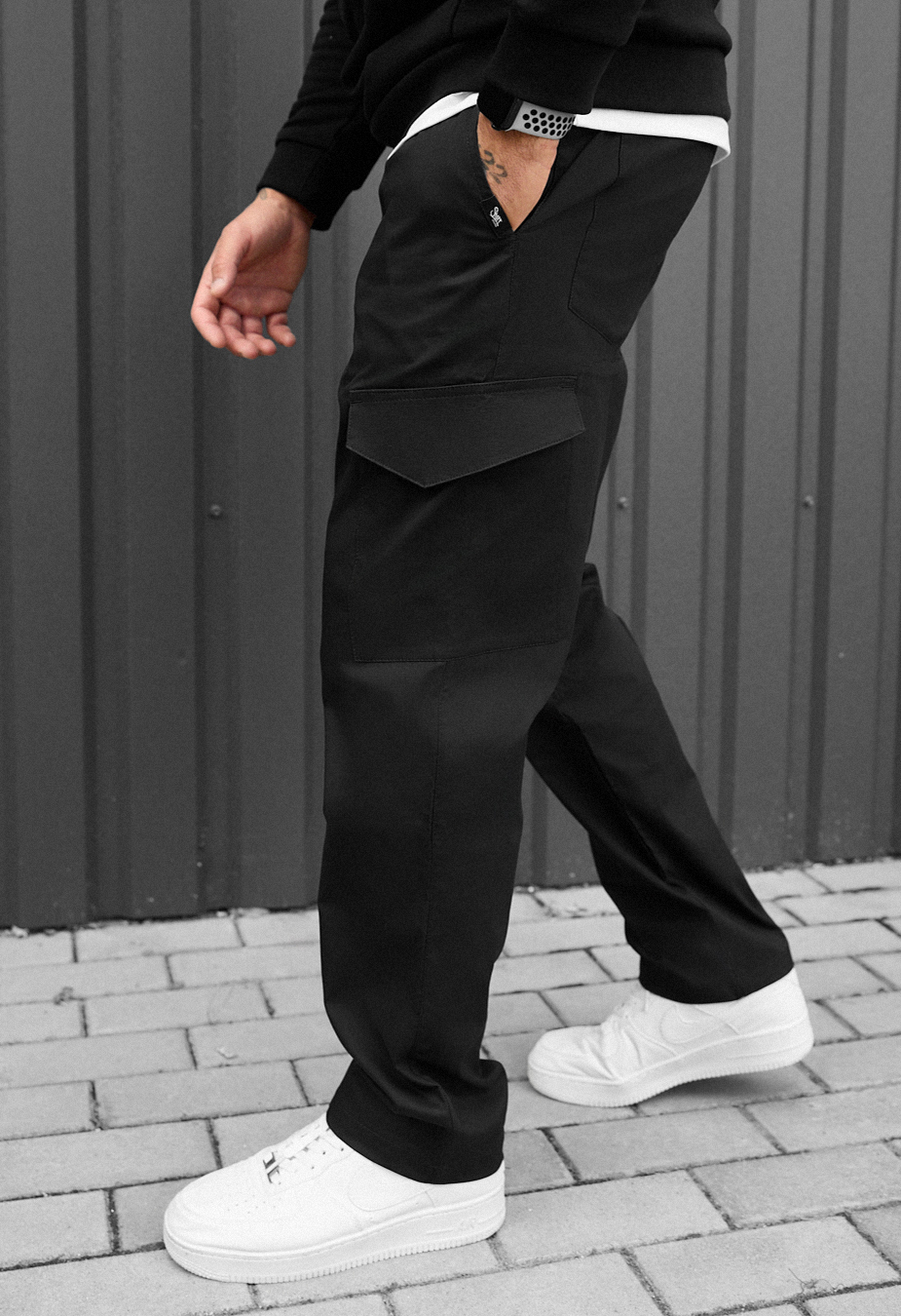 Pantaloni Staff cargo kas black