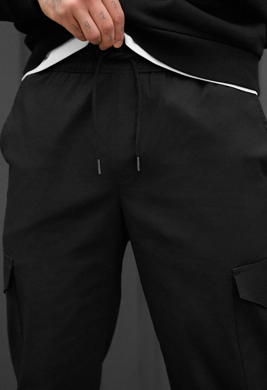 Pantaloni Staff cargo kas black