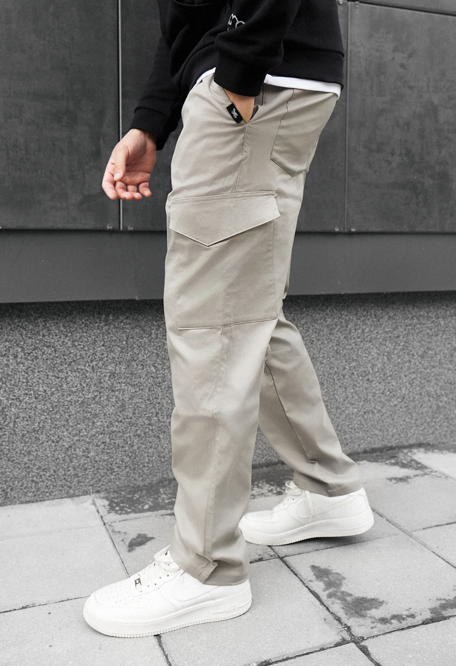 Pantaloni Staff cargo kas light gray