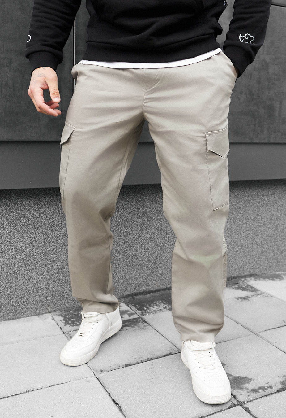 Pantaloni Staff cargo kas light gray