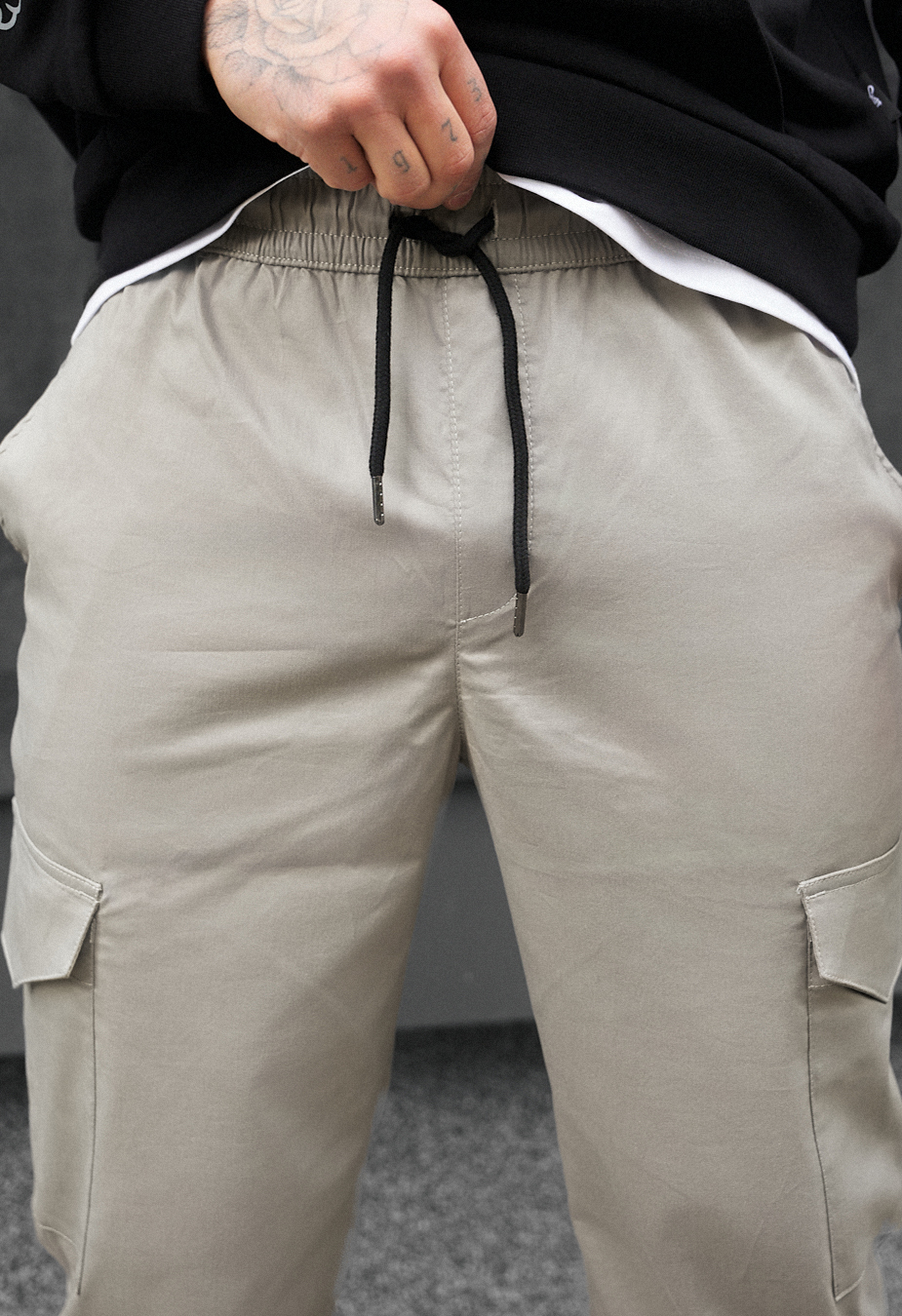 Pantaloni Staff cargo kas light gray