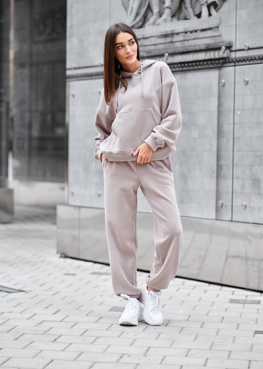 Costum de trening de damă Staff nu gray oversize fleece