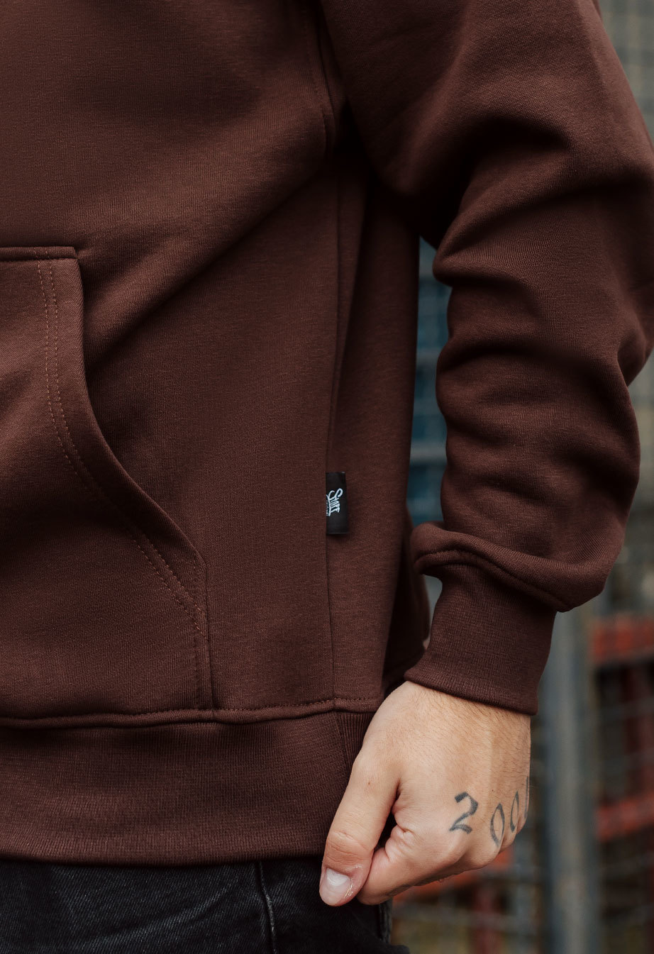 Hanorac Staff brown oversize fleece