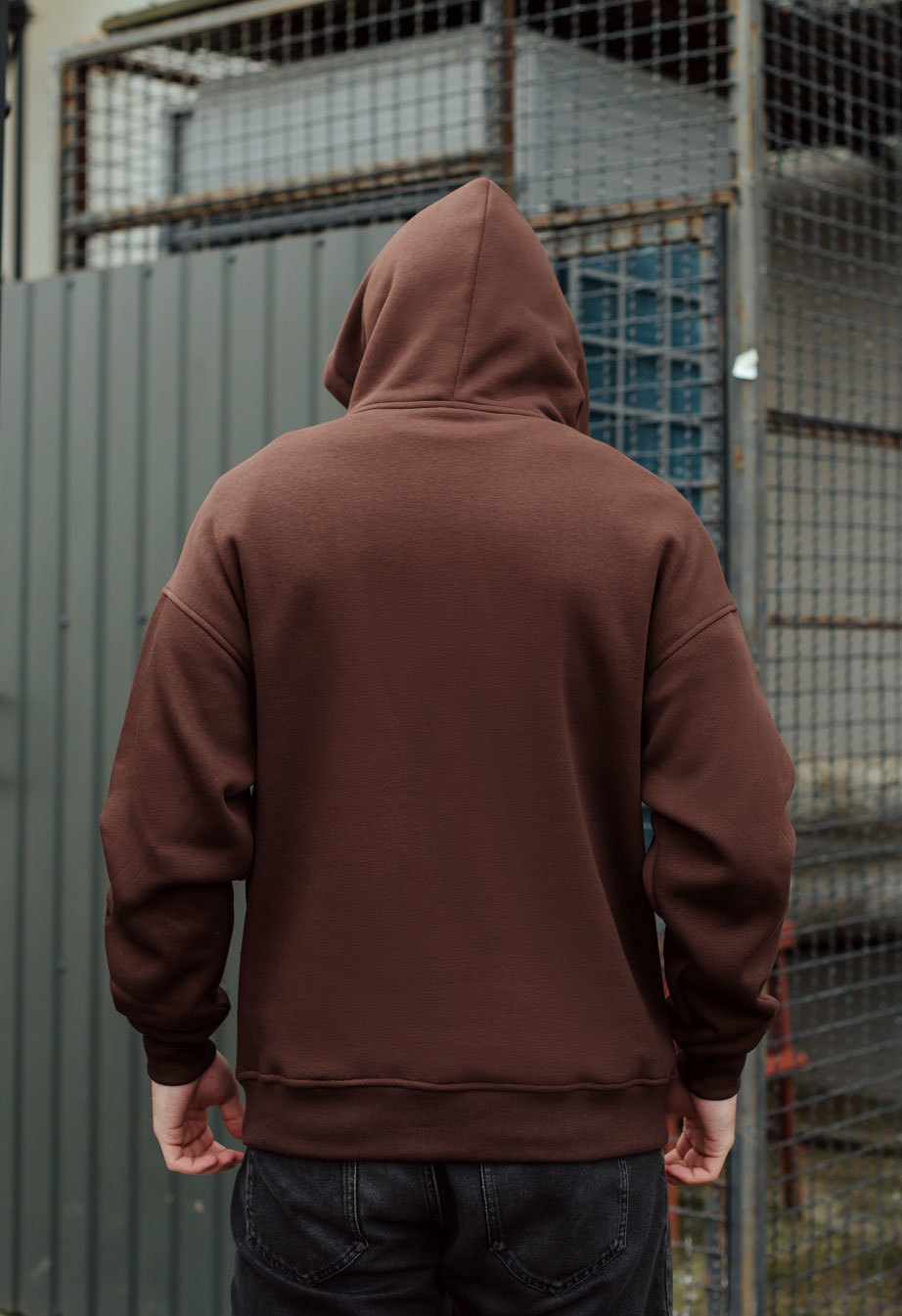 Hanorac Staff brown oversize fleece