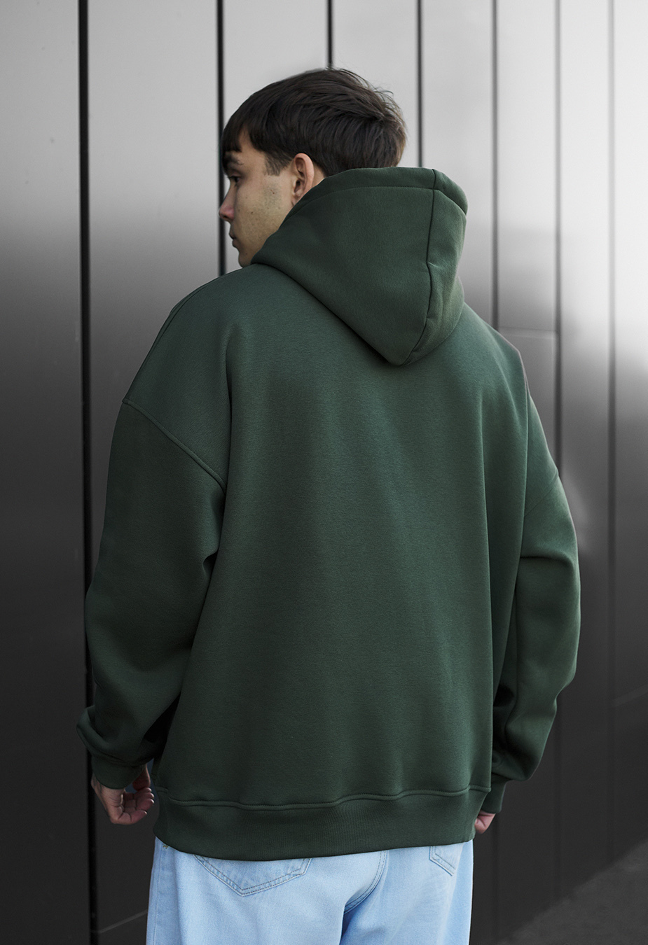 Hanorac Staff khaki basic oversize fleece