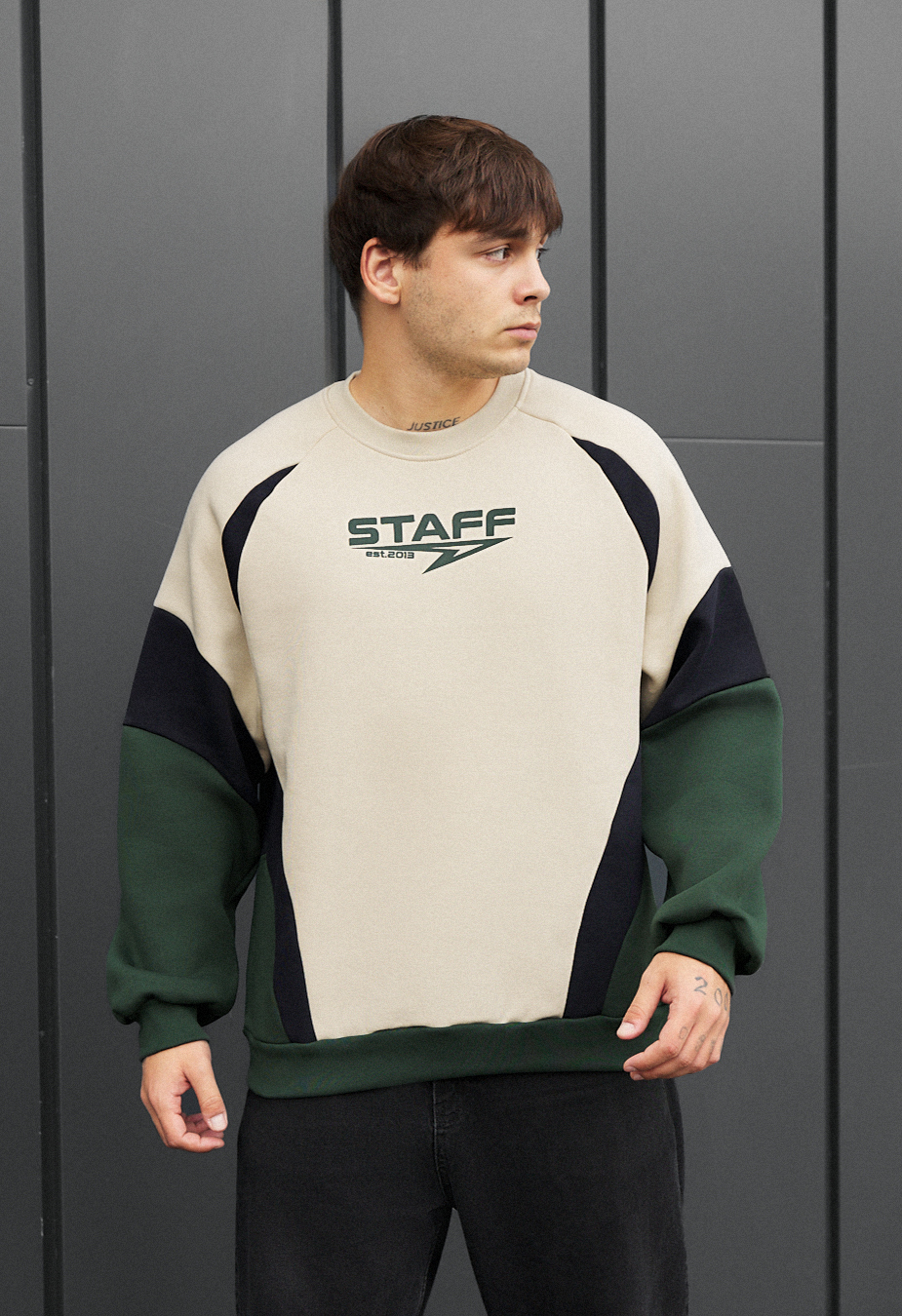 Bluză de trening Staff mix logo oversize fleece
