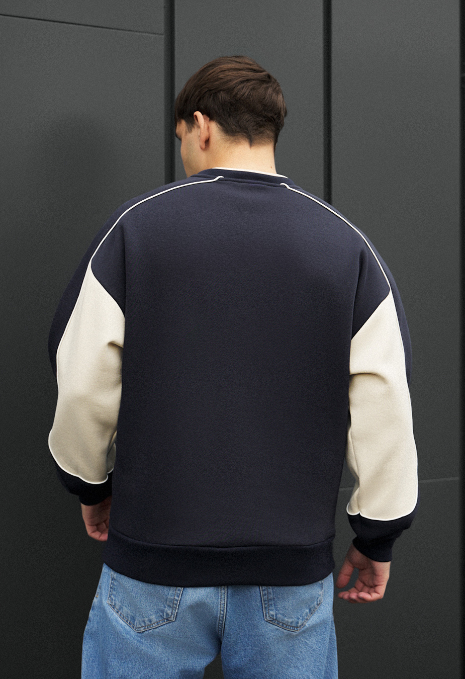 Bluză Staff logo reflective oversize fleece