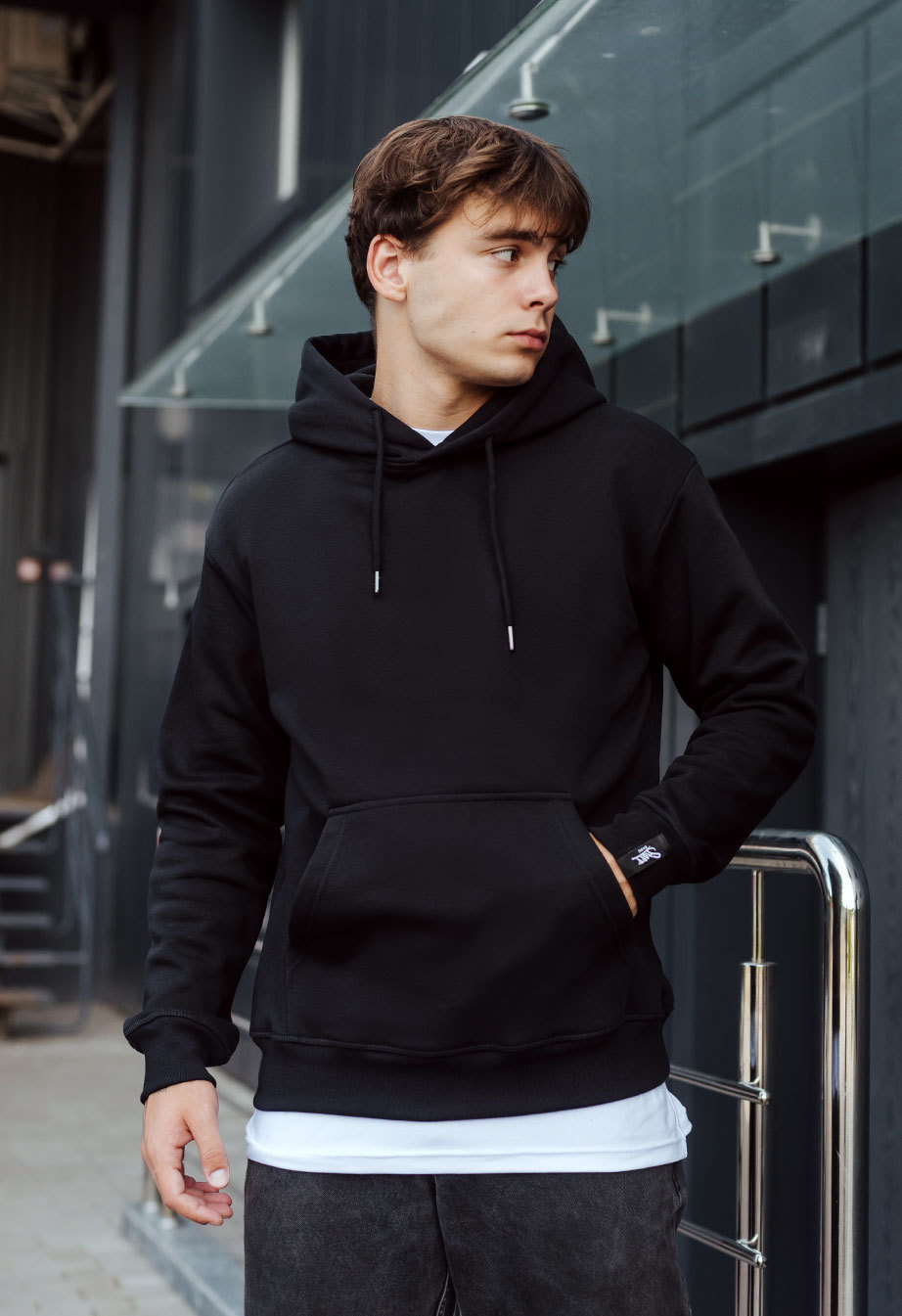 Hanorac Staff black basic fleece