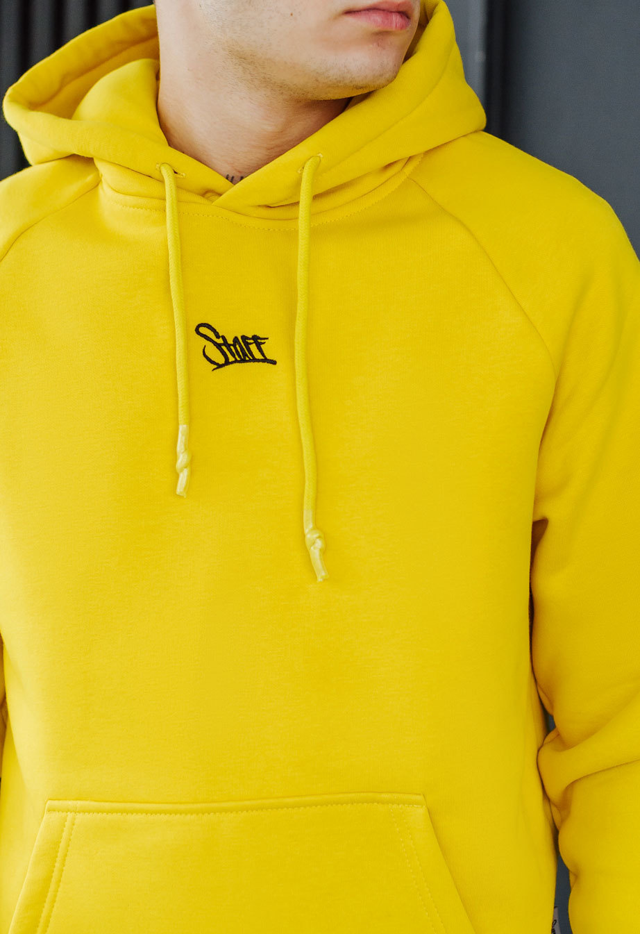 Hanorac Staff yellow logo oversize fleece