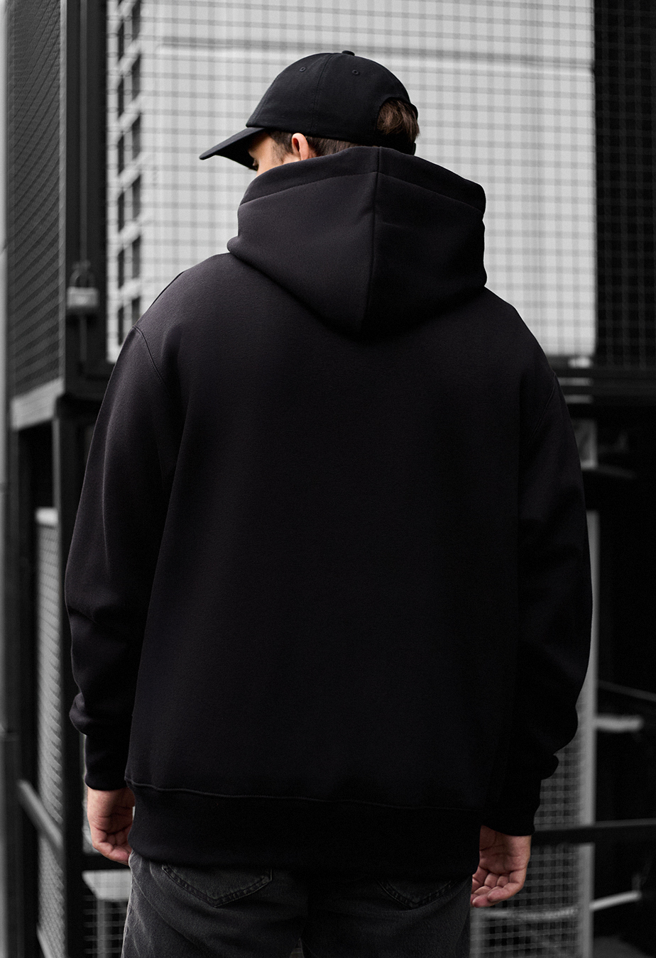 Hanorac Staff black basic oversize fleece