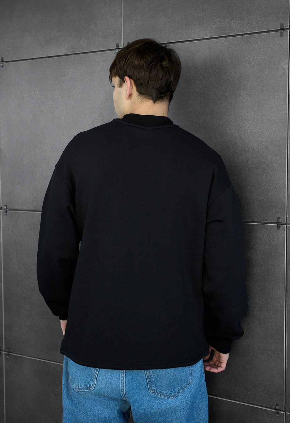Bluză de trening Staff black2 zip oversize fleece
