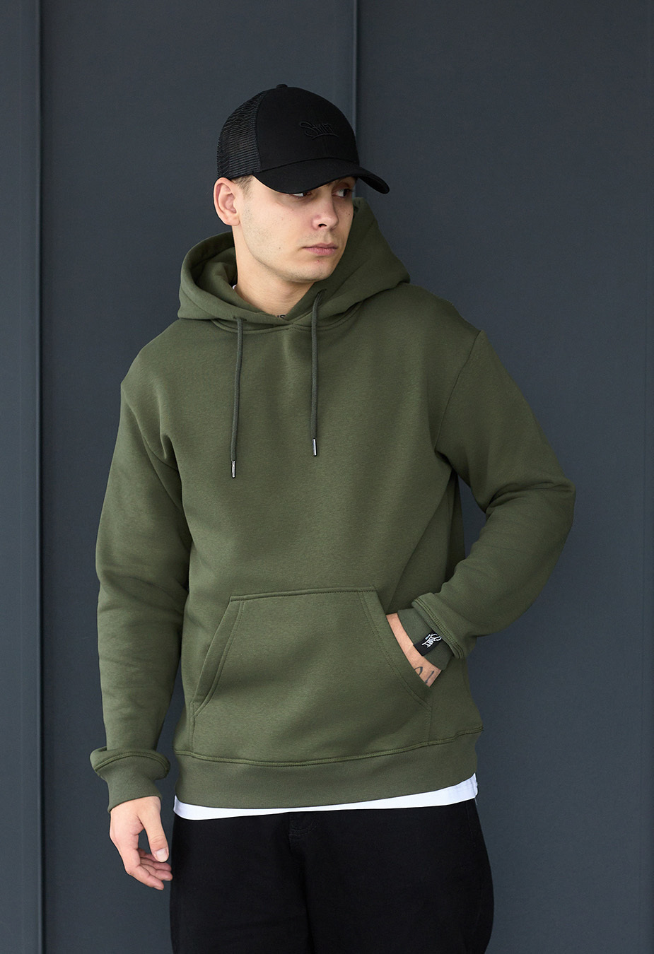 Hanorac Staff khaki basic fleece