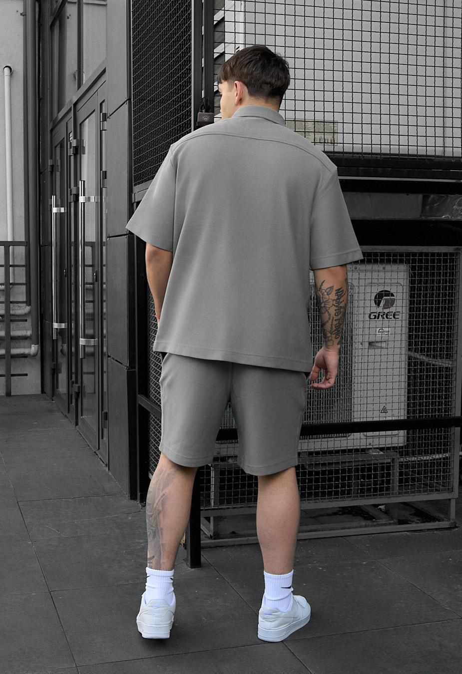 Set cămașă de vară + pantaloni scurți Staff rid gray