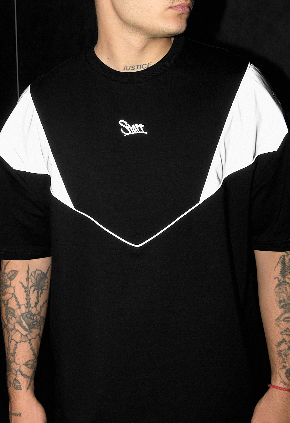 Tricou Staff reflective logo oversize