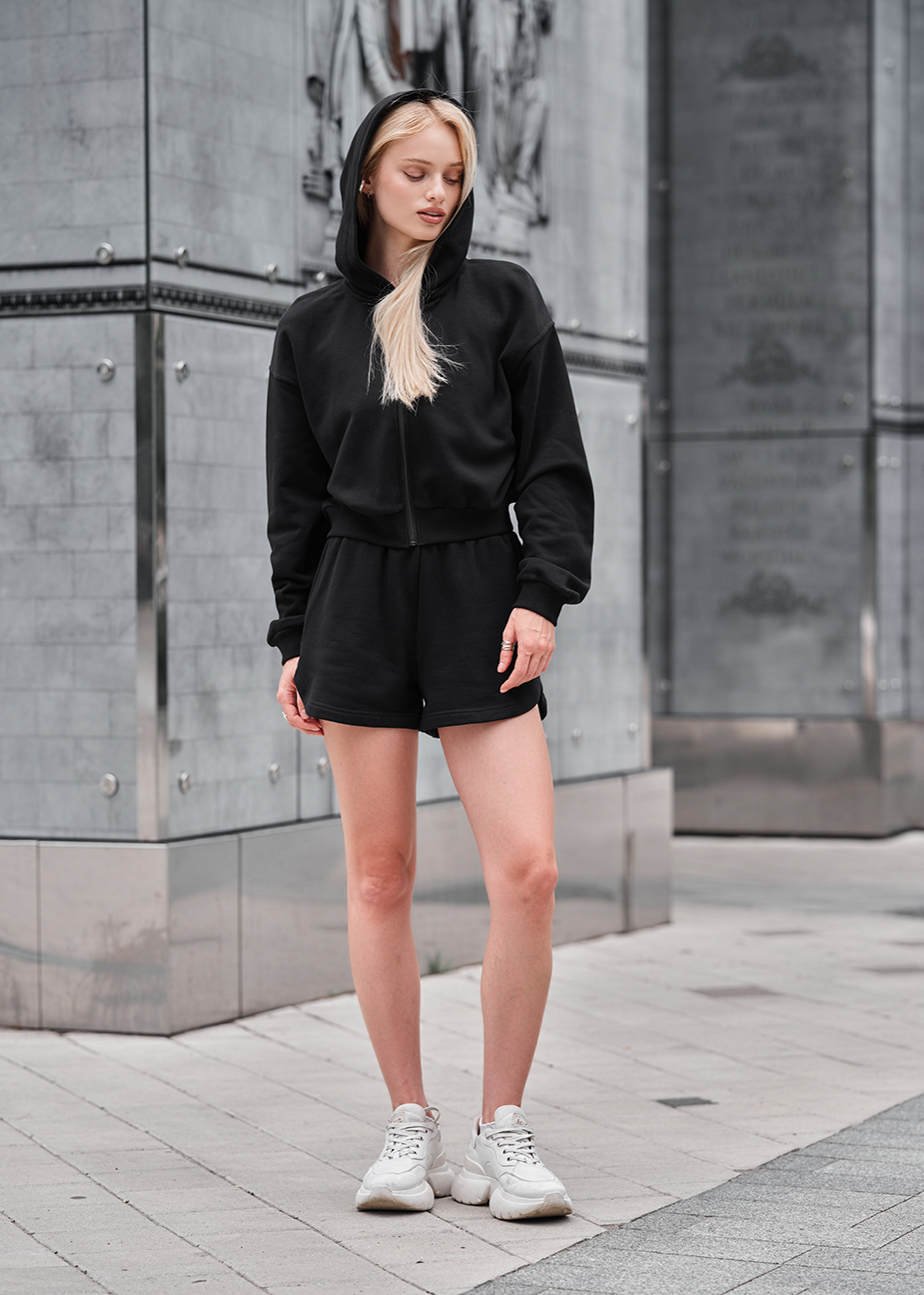 Set de vară de damă hanorac + pantaloni scurți Staff fiz black