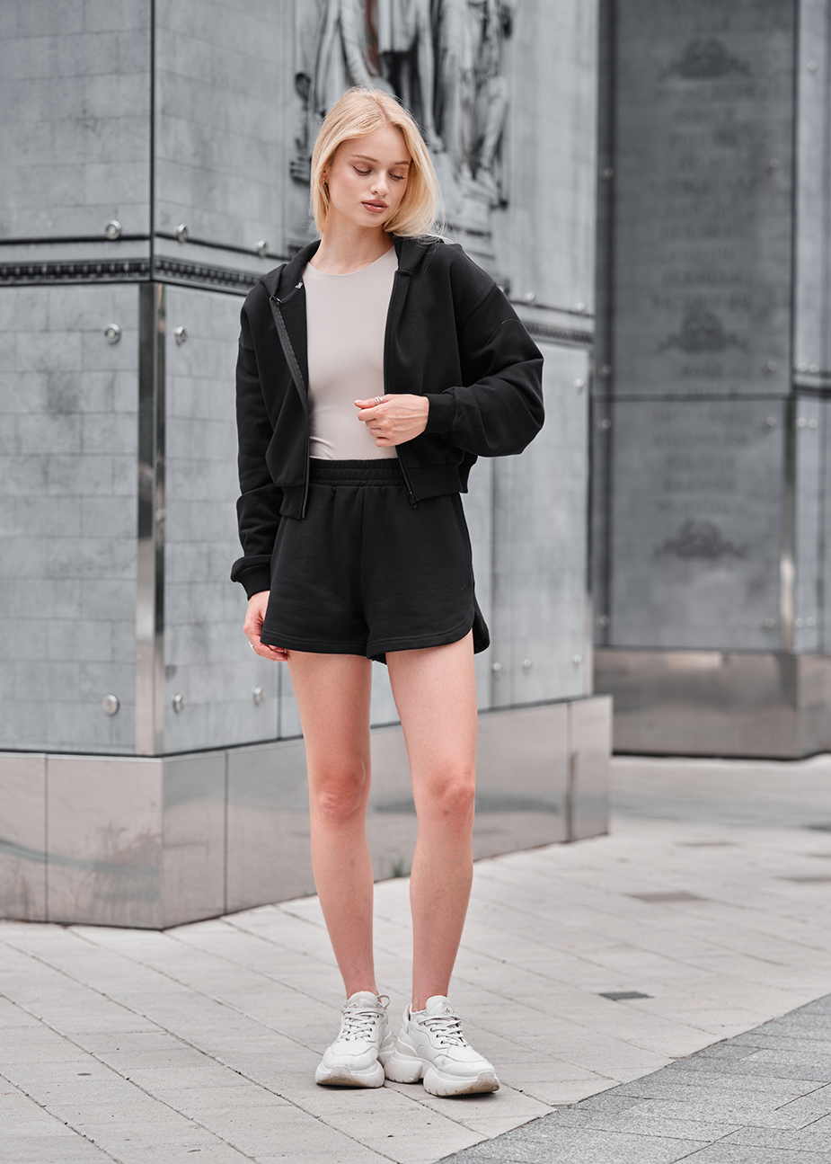 Set de vară de damă hanorac + pantaloni scurți Staff fiz black