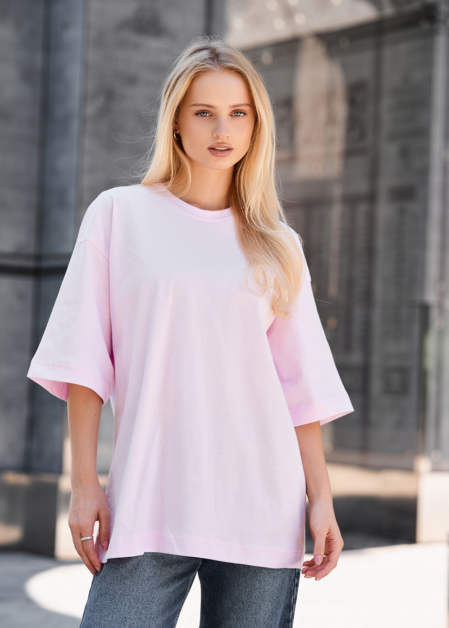 Tricou de damă Staff ri light pink oversize