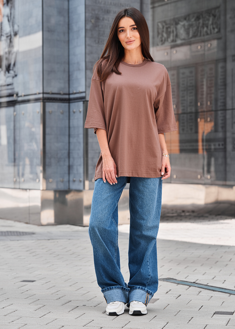 Tricou de damă Staff ri brown oversize