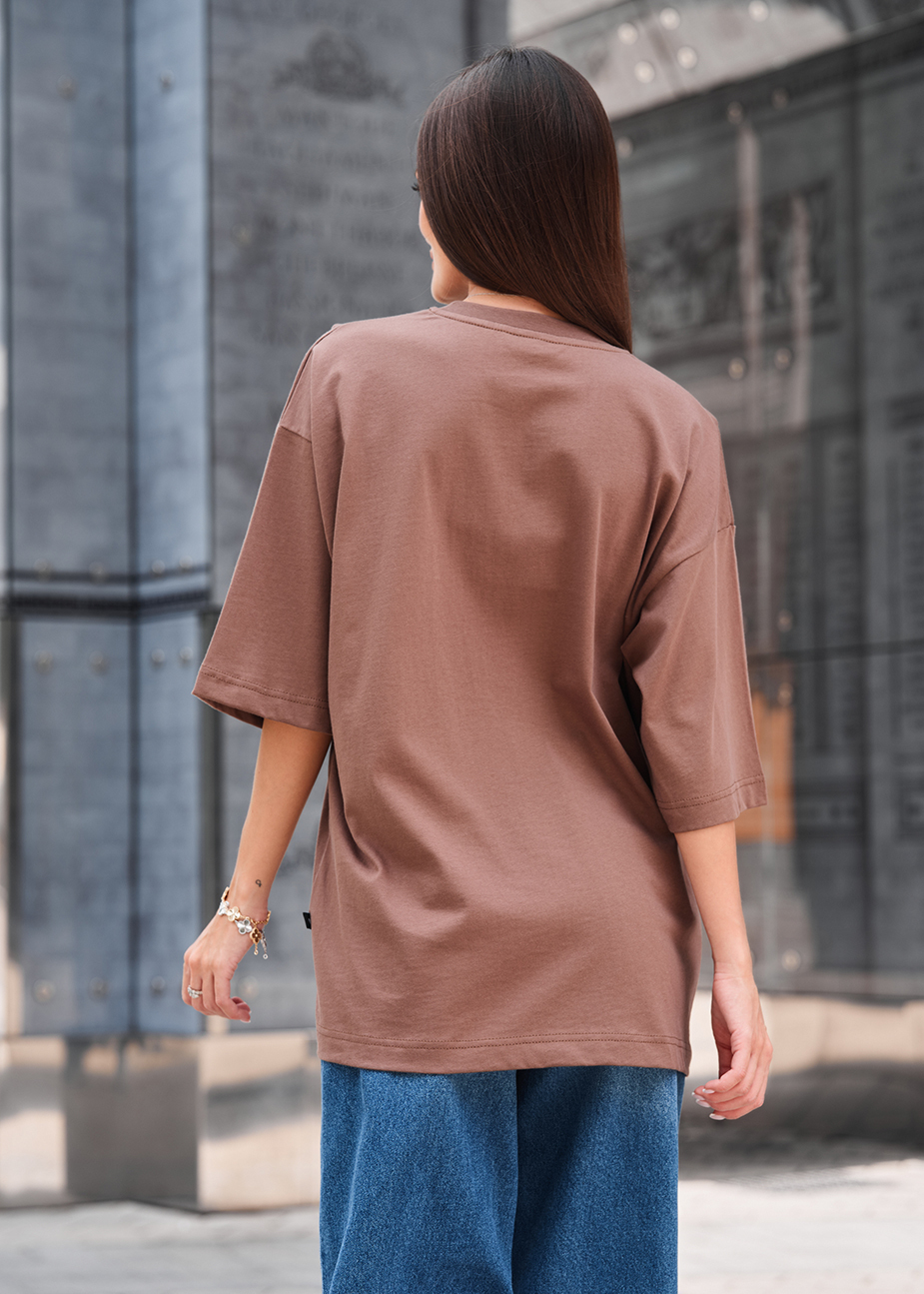 Tricou de damă Staff ri brown oversize