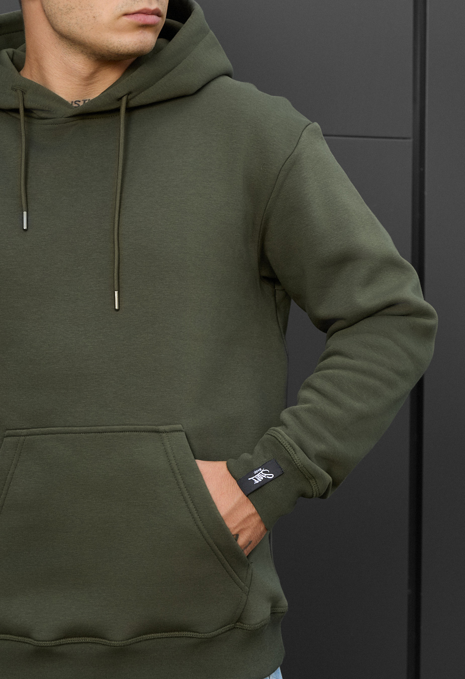 Hanorac Staff khaki basic fleece