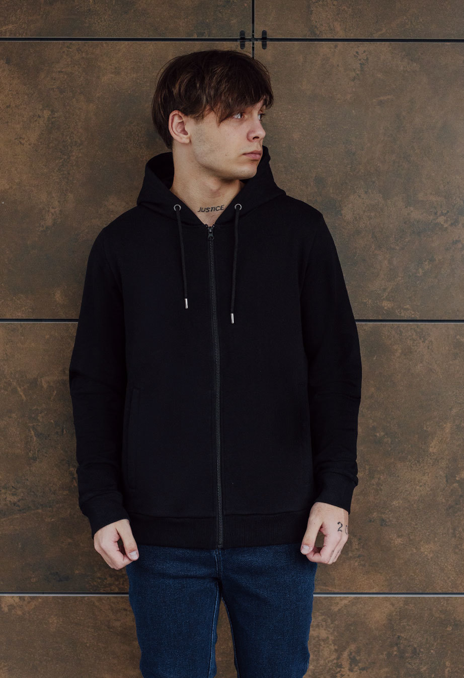 Hanorac cu fermoar Staff black zip