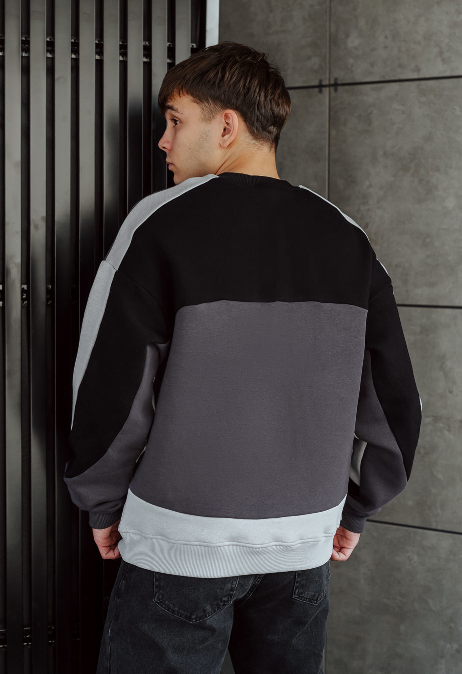 Bluză de trening Staff logo colorblock2 oversize fleece