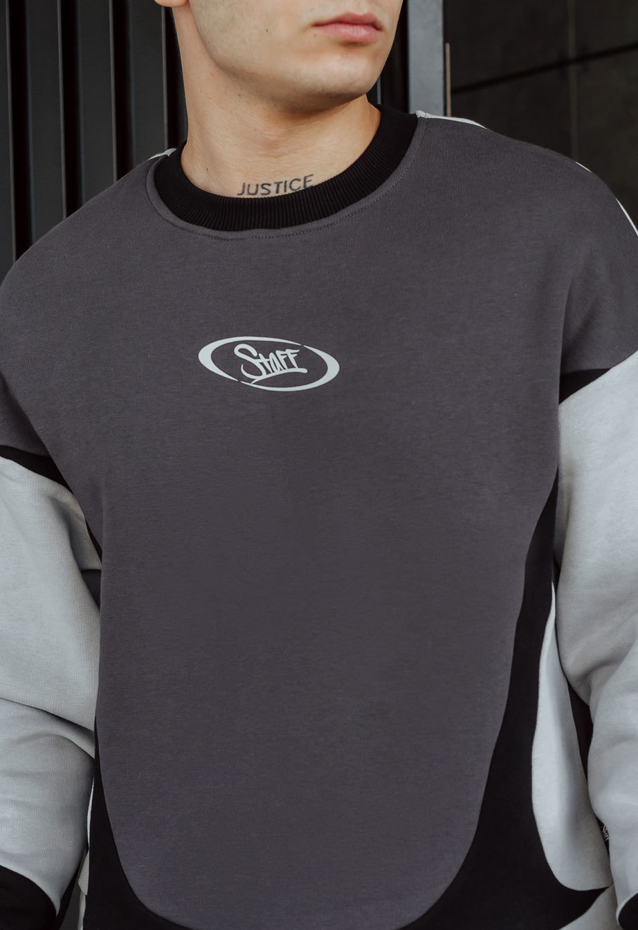 Bluză de trening Staff logo colorblock2 oversize fleece