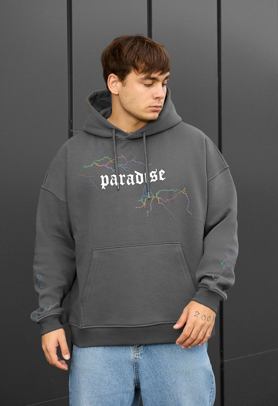 Hanorac Staff paradise reflective oversize fleece
