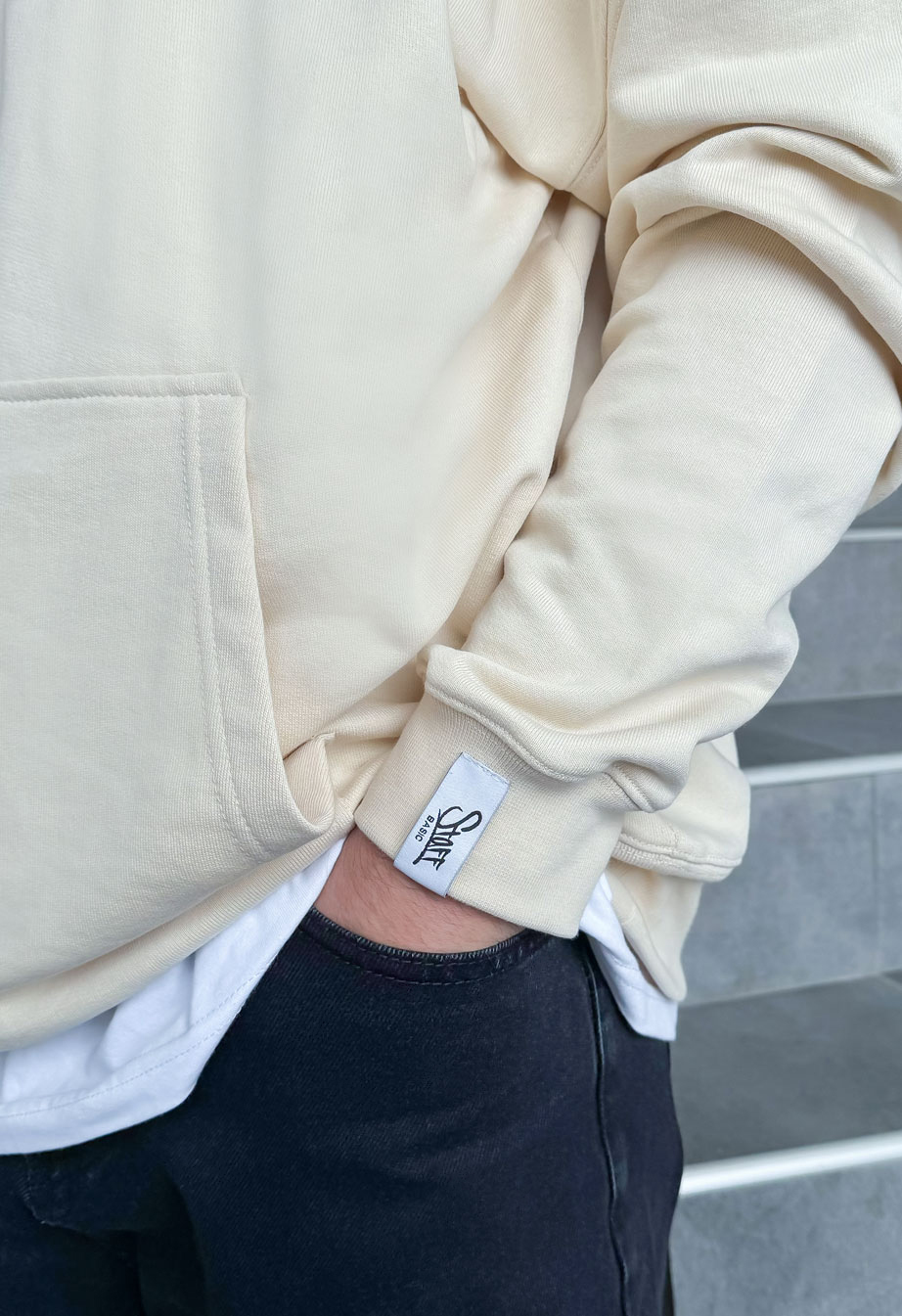 Hanorac basic milk oversize