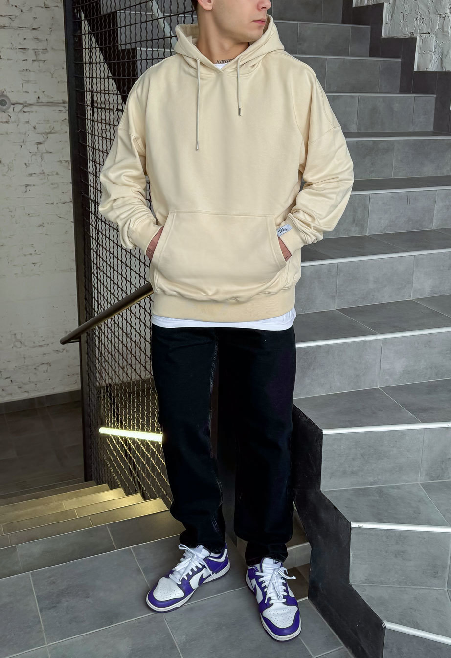Hanorac basic milk oversize