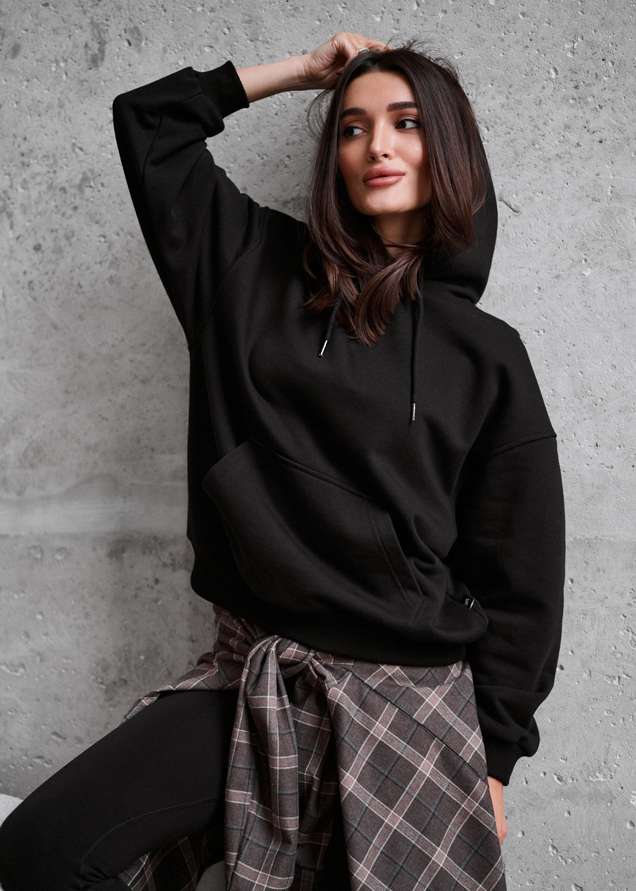 Hanorac de damă Staff lav black oversize