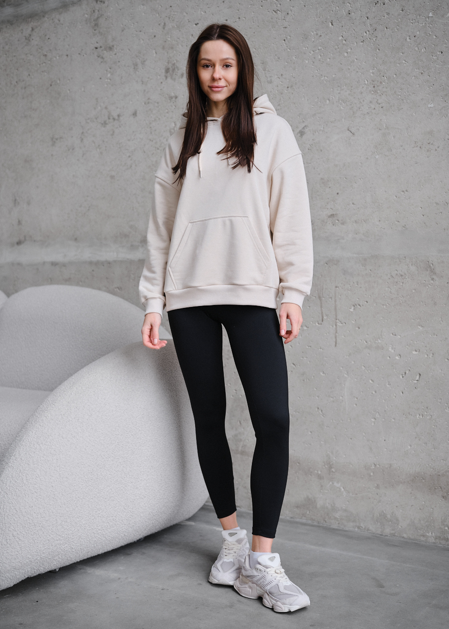 Hanorac de damă Staff lav light beige oversize