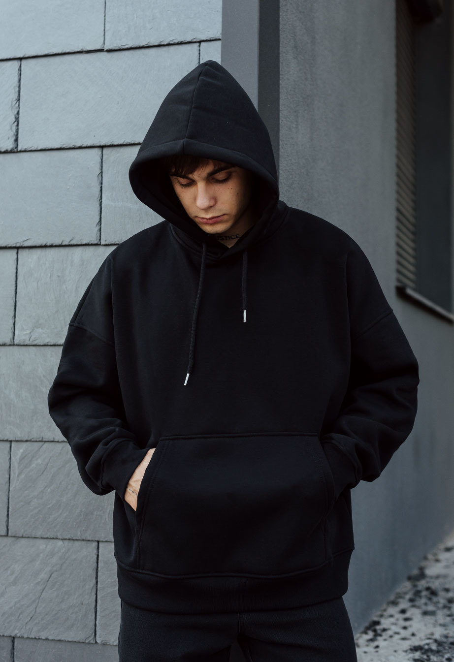 Hanorac Staff black basic oversize fleece