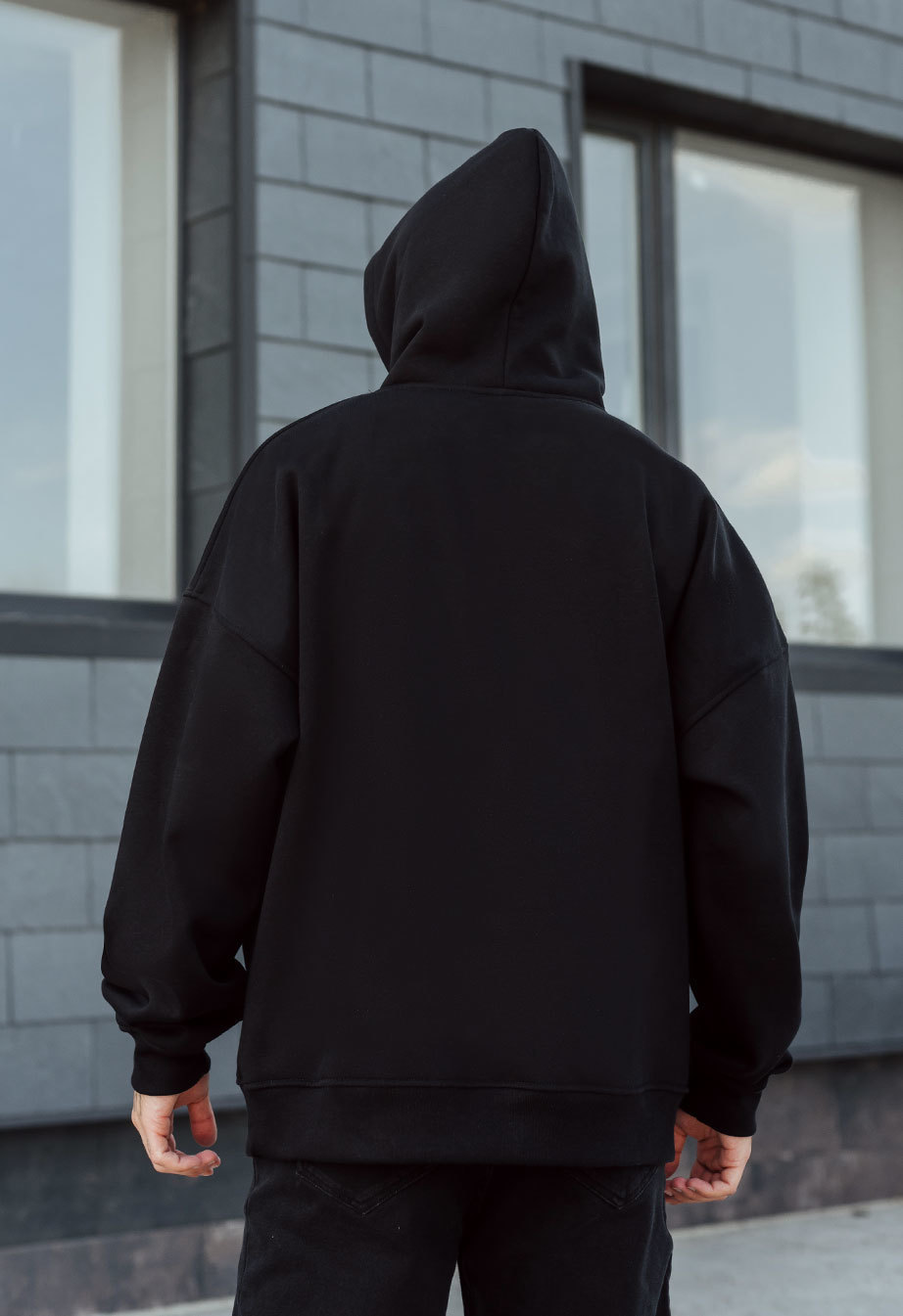 Hanorac Staff black basic oversize fleece