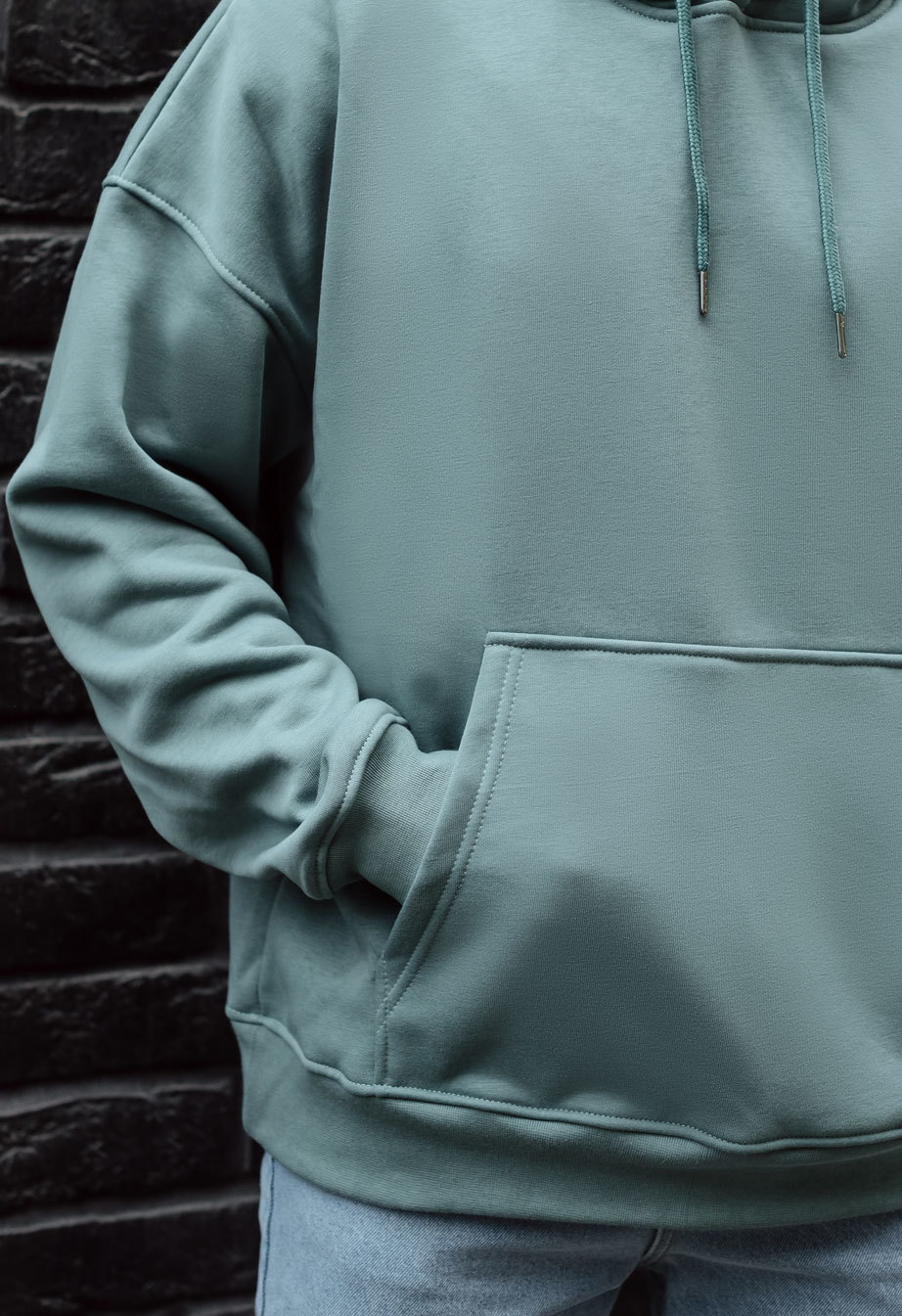 Hanorac Staff turquoise oversize fleece