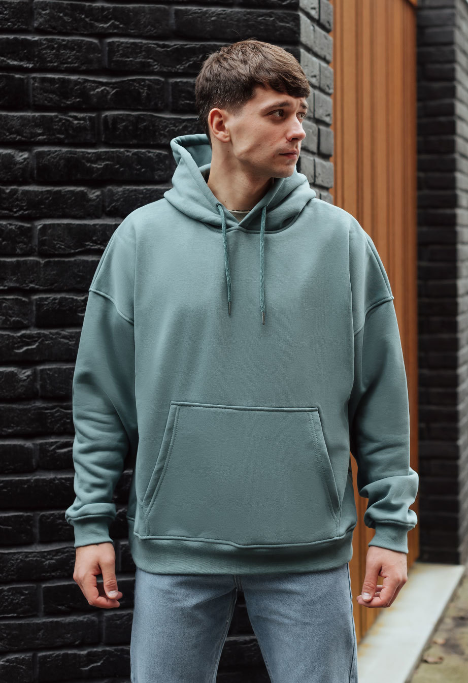 Hanorac Staff turquoise oversize fleece