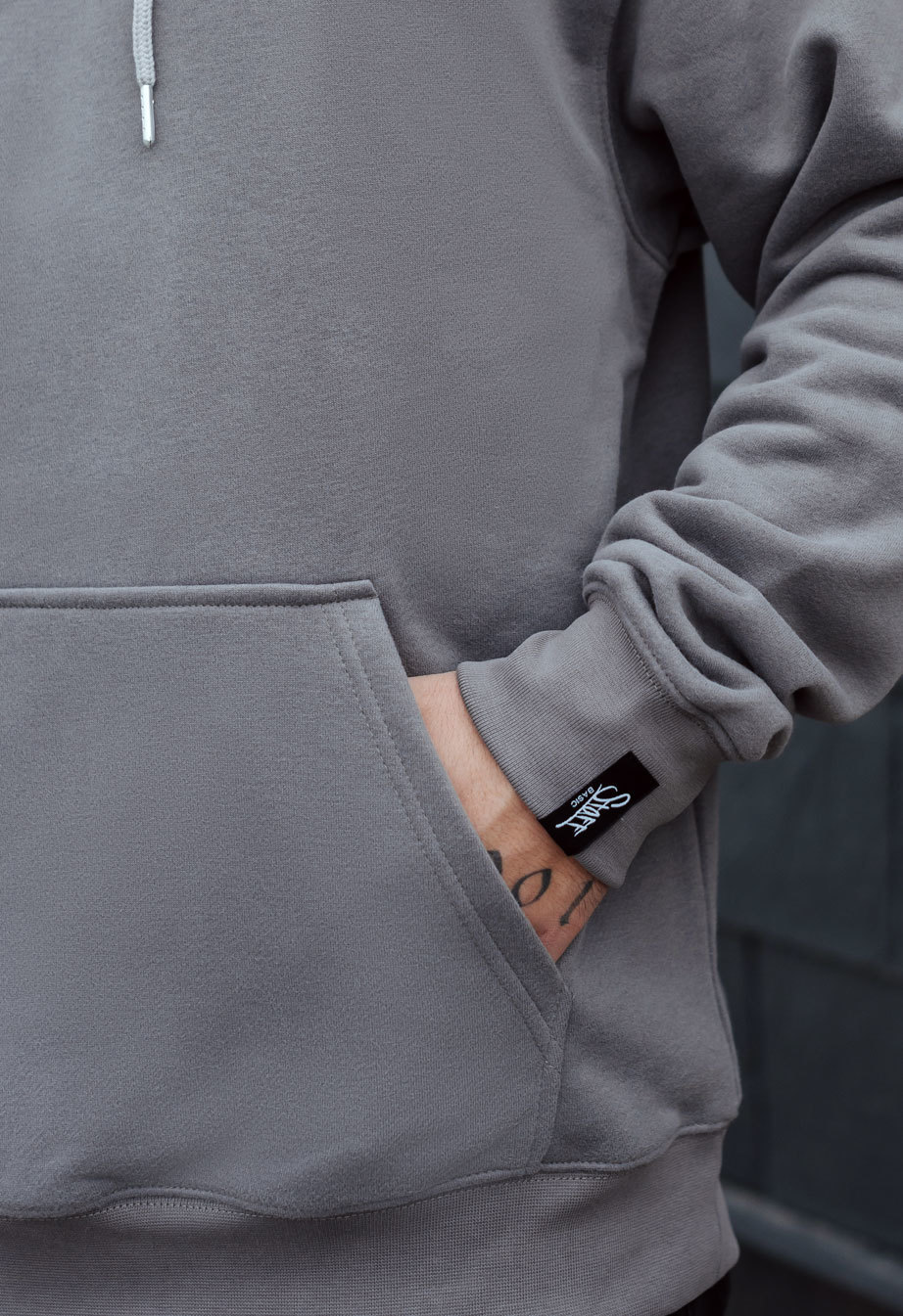 Hanorac Staff gray basic oversize fleece