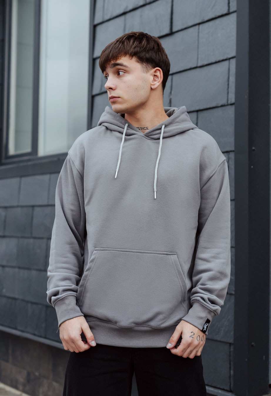 Hanorac Staff gray basic oversize fleece