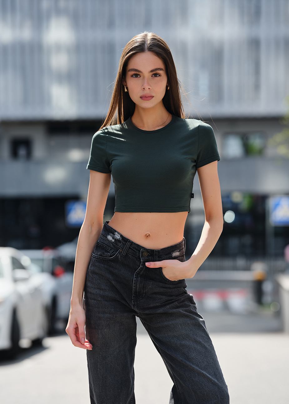 Tricou damă Staff basic green