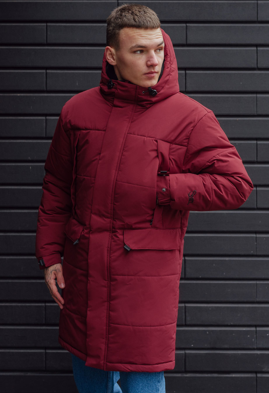 Parka zimowa Staff iss red long