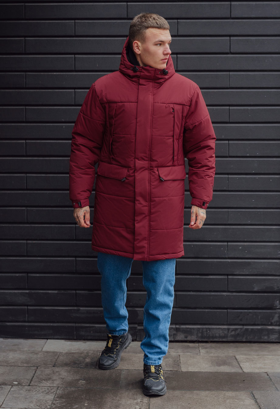 Parka zimowa Staff iss red long