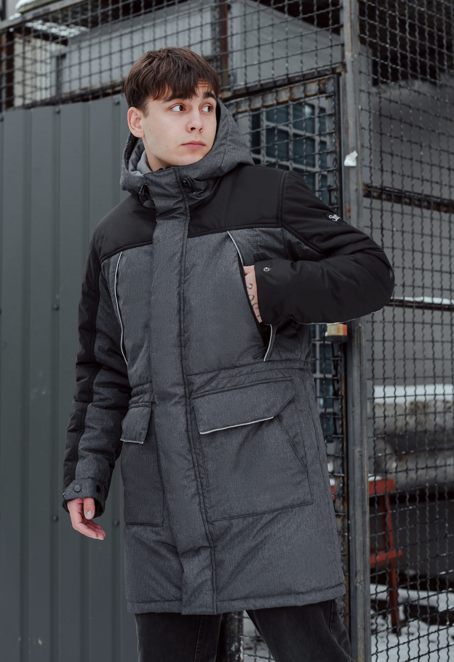Geacă de iarnă Staff sta graphite & black